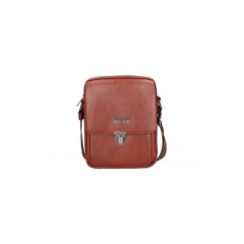 Geanta crossbody de piele ecologica cu buzunar frontal