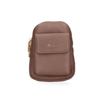 Geanta crossbody de piele ecologica - Maro taupe