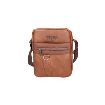 Geanta crossbody de piele ecologica - Maro