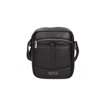 Geanta crossbody de piele ecologica - Negru
