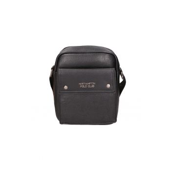 Geanta crossbody de piele ecologica - Negru