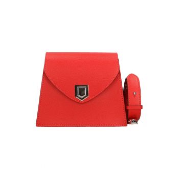 Geanta crossbody de piele - Rosu