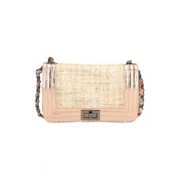 Geanta crossbody din piele - Roz