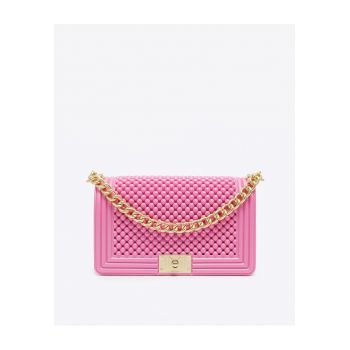 Geanta crossbody Erisia Elite - Auriu/Roz inchis