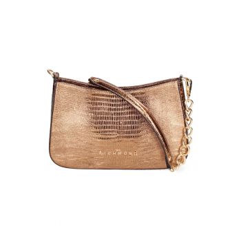 Geanta cu bareta de umar detasabila - Auriu/Bronz