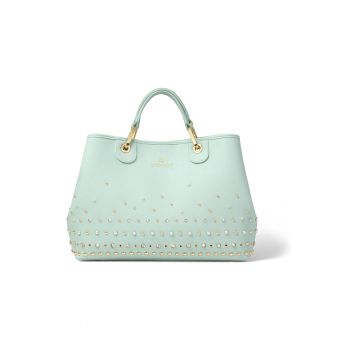 Geanta de piele ecologica cu bareta de umar si geanta-plic detasabila 209859