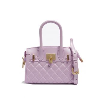 Geanta de umar cu aspect matlasat - Auriu/Lila