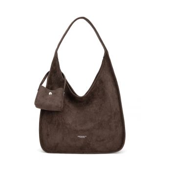 Geanta de umar cu etui detasabil Silvana Plus - Maro inchis