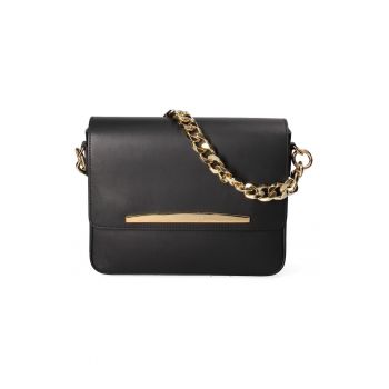 Geanta din piele cu bareta de umar ajustabila