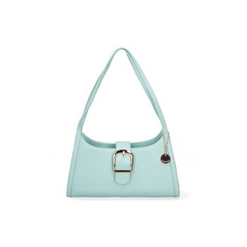 Geanta din piele ecologica cu bareta de umar - Verde