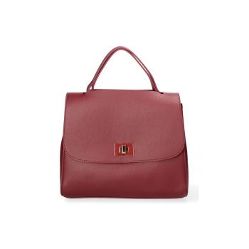 Geanta din piele ecologica cu maner si clapa