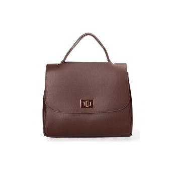 Geanta din piele ecologica cu maner si clapa