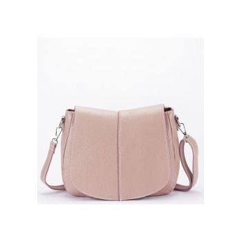 Geanta din piele naturala casual B-8960 123 - Roz deschis - 21x27x8