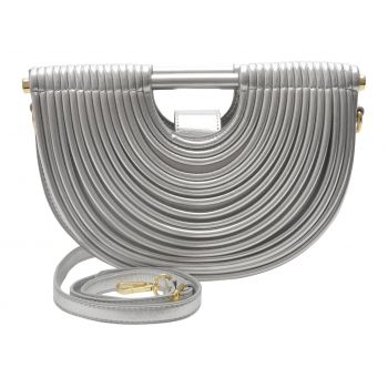 Geanta EPICA argintie, NF011, din piele ecologica