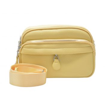 Geanta FLAVIA PASSINI galbena, 9468, din piele ecologica