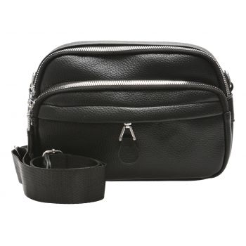 Geanta FLAVIA PASSINI neagra, 9468, din piele ecologica