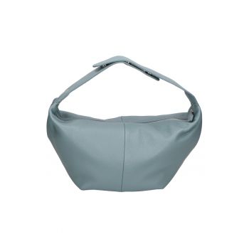 Geanta hobo de piele - Albastru deschis