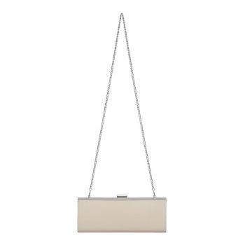 Geanta-plic din piele - Alb fildes