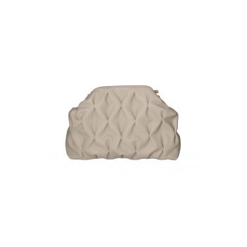 Geanta plic din piele cu bareta detasabila - Bej