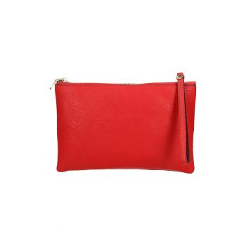 Geanta plic din piele cu bareta pentru incheietura - Rosu