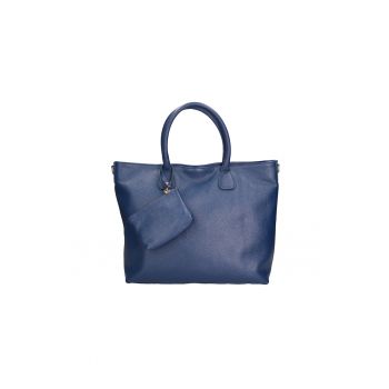 Geanta shopper de piele cu etui mic