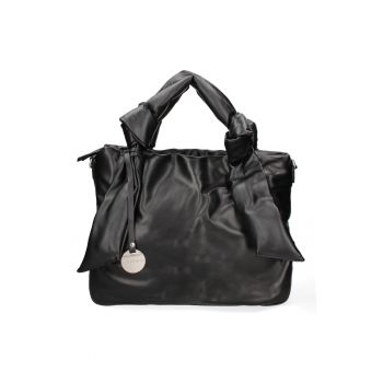 Geanta shopper de piele ecologica - Negru