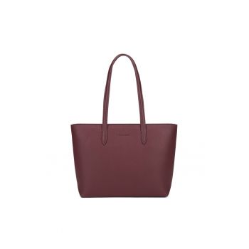 Geanta shopper de piele ecologica - Rosu inchis