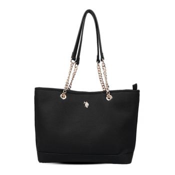 Geanta tote cu logo - Negru