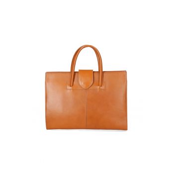 Geanta tote de piele - Caramel