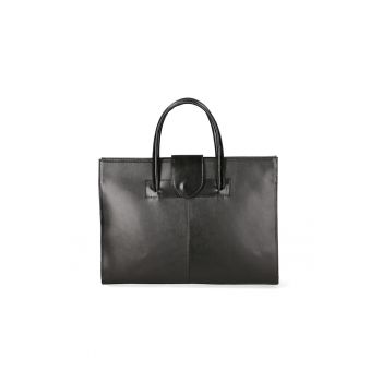 Geanta tote de piele - Negru