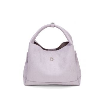 Geantade piele intoarsa sintetica cu bareta Lilic - Lila