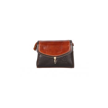 Give Lux - Geanta crossbody de piele cu clapa