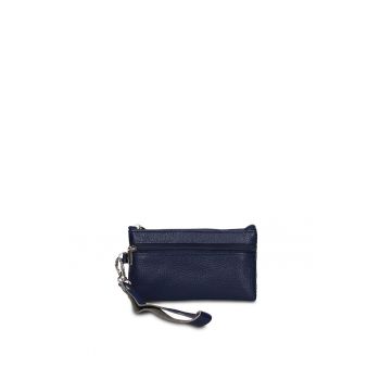 Portmoneu din piele cu bareta detasabila pentru incheietura Seraphina Nova - Albastru