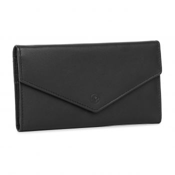 Portofel dama Marquise, Zendaya PT1451, piele naturala, Negru