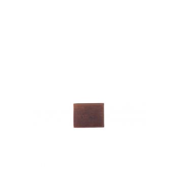 Portofel pliabil de piele - Maro