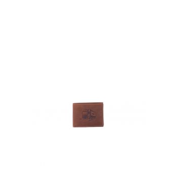 Portofel pliabil de piele - Maro