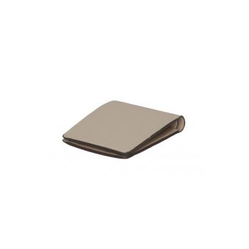 Portofel pliabil unisex piele - Maro taupe - 9.5 x 12 x 2.5 cm