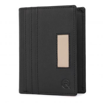 Portofel unisex Ronno, Anghel PT1443, piele naturala, Negru