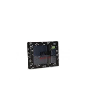 Set de portofel si breloc Erevan Ultra - 2 piese - Albastru inchis