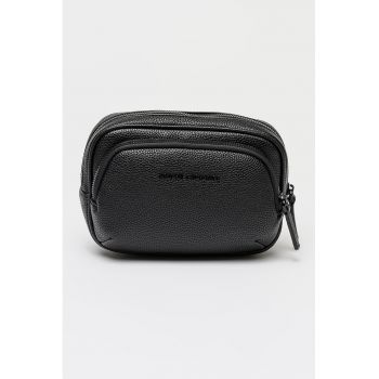 Borseta de piele ecologica - Negru stins