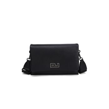 Geanta crossbody cu 2 compartimente Valeriana - Negru