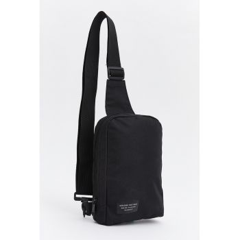 Geanta crossbody cu bareta ajustabila - Negru