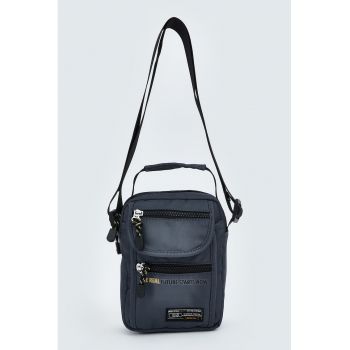 Geanta crossbody cu buzunare multiple - Gri antracit