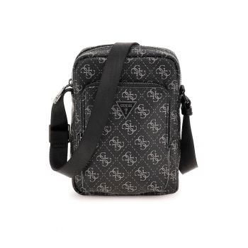 Geanta crossbody cu imprimeu logo Vezzola - Negru/Gri