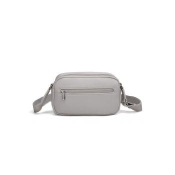 Geanta crossbody cu logo Erisia Lux - Crem