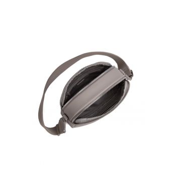 Geanta crossbody cu logo Erisia Lux - Maro taupe