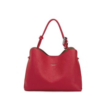 Geanta crossbody de piele ecologica cu etui detasabil Elora Lux - Rosu