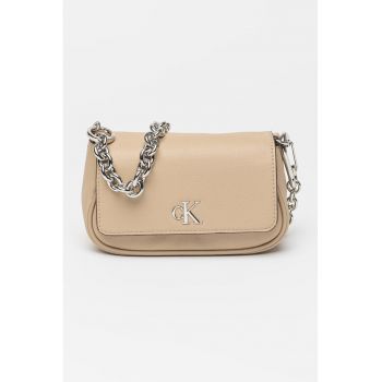 Geanta crossbody de piele ecologica Minimal - Maro deschis