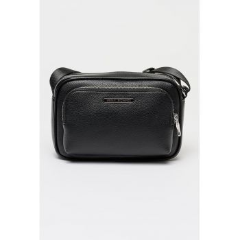 Geanta crossbody de piele ecologica - Negru