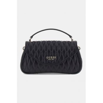 Geanta crossbody din piele ecologica cu aspect matlasat - Verde